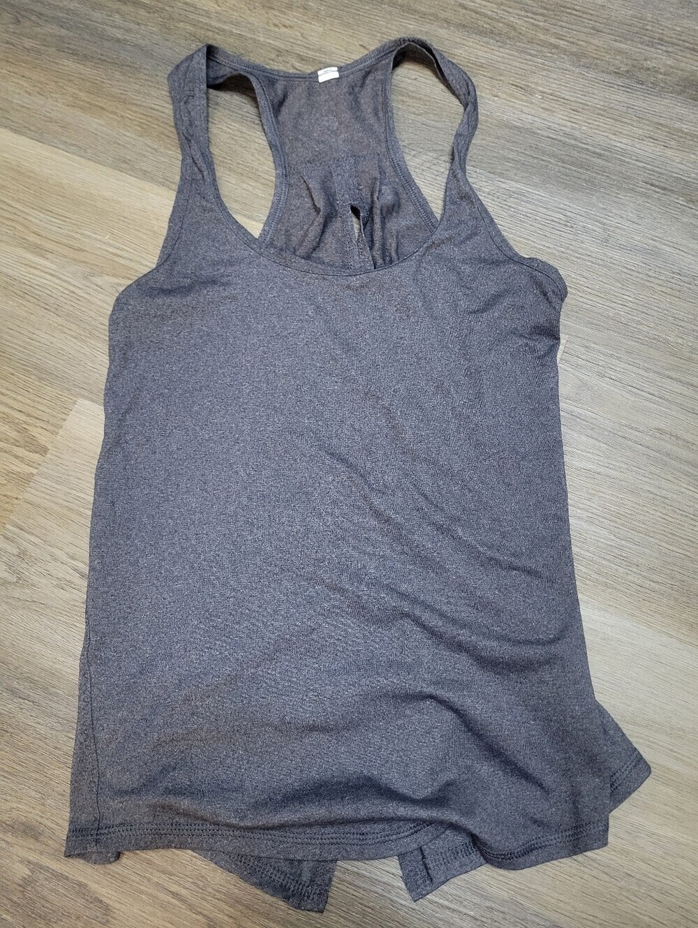 Lululemon Dark Gray Lightweight Racerback Vertical Back Slit Tank Top Size 4